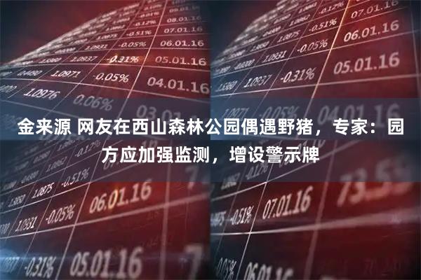 金来源 网友在西山森林公园偶遇野猪，专家：园方应加强监测，增设警示牌