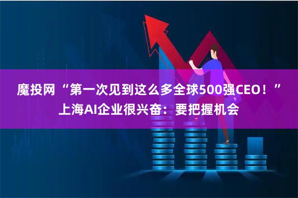 魔投网 “第一次见到这么多全球500强CEO！”上海AI企业很兴奋：要把握机会
