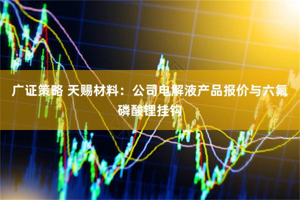 广证策略 天赐材料：公司电解液产品报价与六氟磷酸锂挂钩